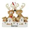 Personalized Reindeer Family of 6 Ornament - The Christmas Loft| Online