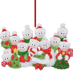 Personalized Snow Family of 11 Ornament| Best