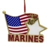 Personalized U.S. Marine Corps Flag Star Ornament|Kurt Adler Hot