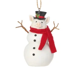Pig Snowman Ornament|