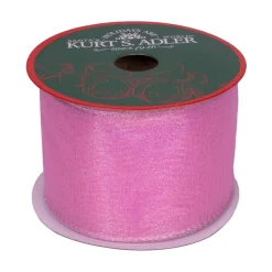 Pink Iridescent Sheer Wired Ribbon|Kurt Adler Sale
