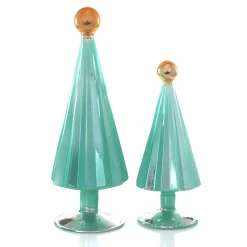 Pleated Tree Small Moss Aqua Set of 2|Cody Foster & Co. Best