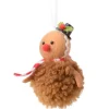 Plush Gingerbread With Black Hat Ornament - The Christmas Loft| New