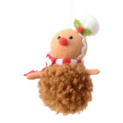 Plush Gingerbread With White Hat Ornament - The Christmas Loft| Clearance