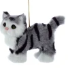 Plush Grey Stripe Cat Ornament - The Christmas Loft|Kurt Adler Outlet