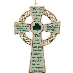 Porcelain Irish Cross Ornament - The Christmas Loft|Kurt Adler Sale
