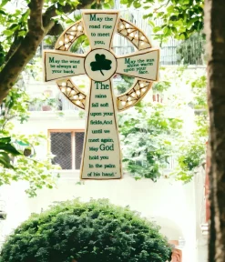 Porcelain Irish Cross Ornament - The Christmas Loft|Kurt Adler Sale