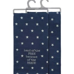 Primitives by Kathy Land of The Free Because of The Brave Home Décor Dish Towel| Outlet