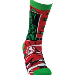 Primitives by Kathy Unisex Socks - Party Like Santa's Not Watching| Outlet