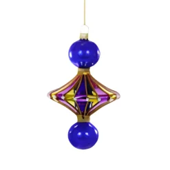 Purple Merry & Bright Spindle Ornament|Cody Foster & Co. New