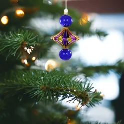Purple Merry & Bright Spindle Ornament|Cody Foster & Co. New