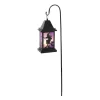Purple Solar Powered Lantern With Witch Yard Theme| Clearance