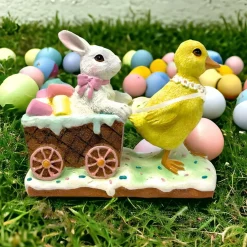 7" Duckling Pulling Easter Cart| Sale