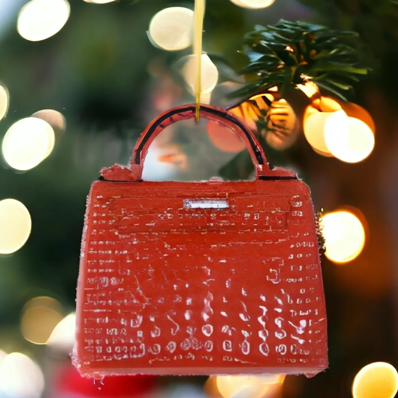 Red Alligator Luxury Handbag Ornament|Cody Foster & Co. Clearance