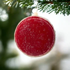 Red Mini Macaroon Ornament|Kurt Adler Clearance