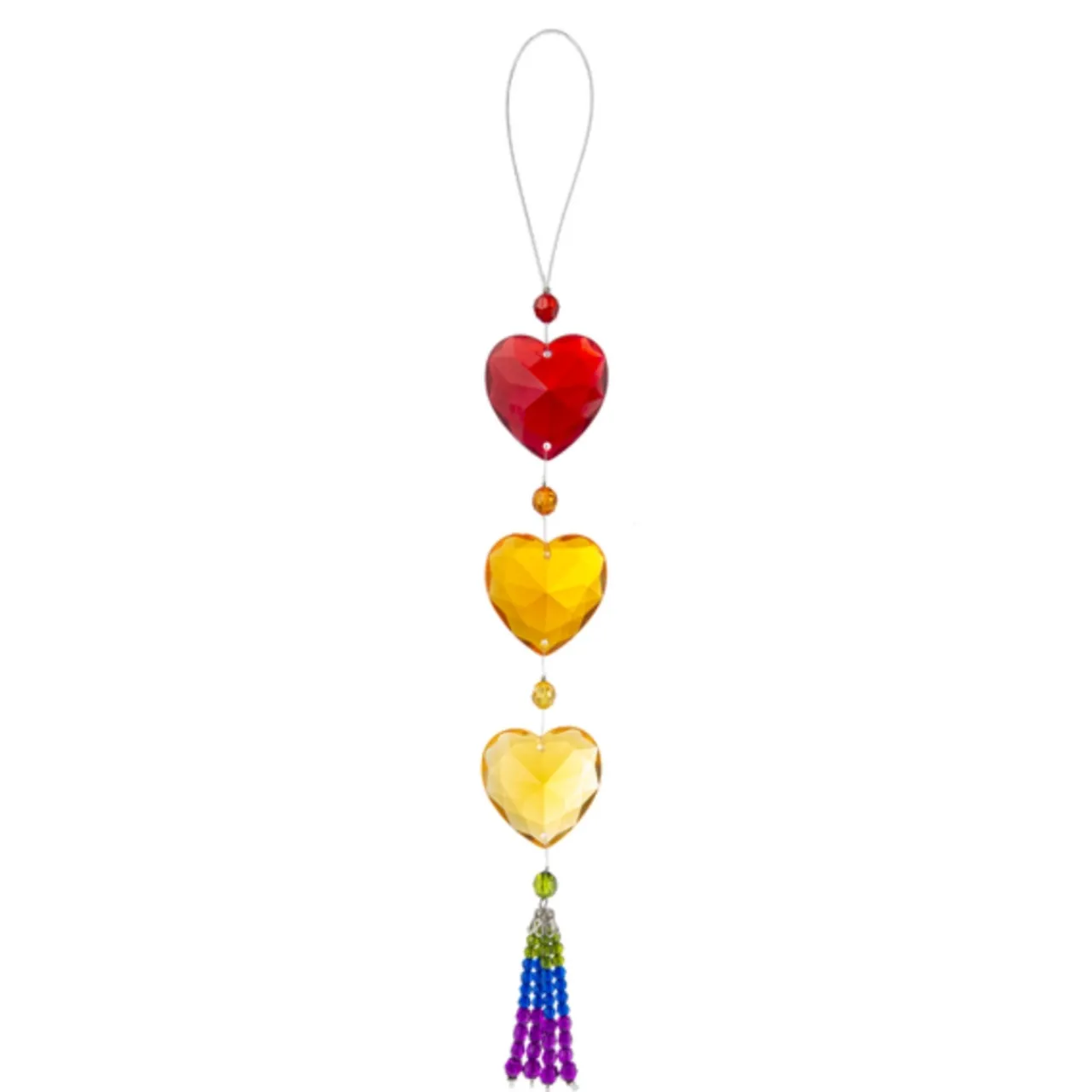 Red Rainbow Heart Ornament| Best