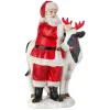 Resin Santa with Cow Figurine| New
