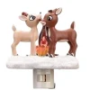 Roman - 5.25" Rudolph &amp; Clarice Flicker Night Light| New