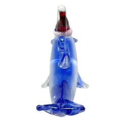 Santa Hat Dolphin with Tail Down Ornament| Discount