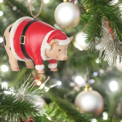 Santa Pig Ornament| Clearance
