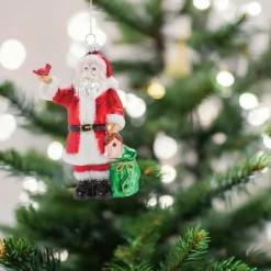 Santa With Cardinal Ornament| Discount