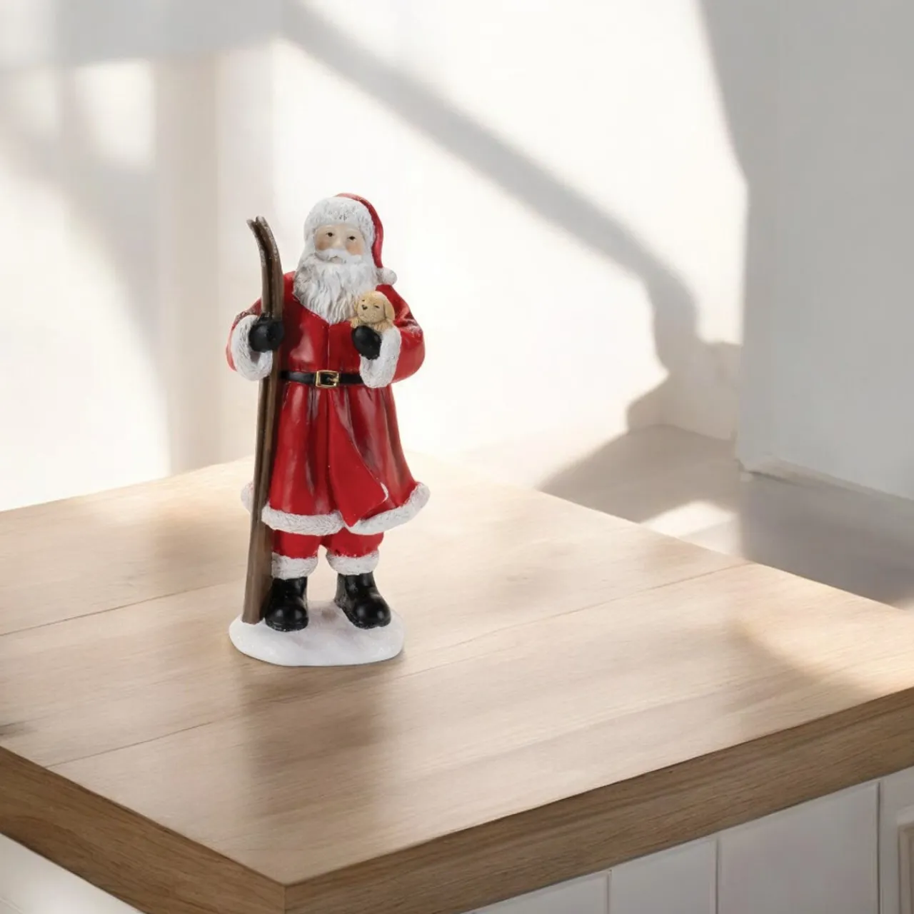 Santa with Skis Figurine| Sale