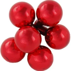 Shiny Red Christmas Ball Cluster Ornament| New