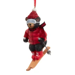 Skiing Bear With Knit Hat Ornament|Kurt Adler Best