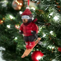 Skiing Bear With Knit Hat Ornament|Kurt Adler Best