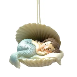 Sleepy Mermaid in Clam Shell Ornament| Outlet