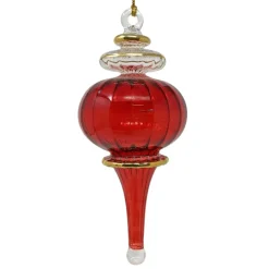 Small Red Classy Sphere Glass Ornament|Egyptian Museum New