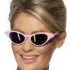 Smiffy's Pink 1950 Style Men Adult Halloween Sunglasses with Diamante Costume Ac| Best