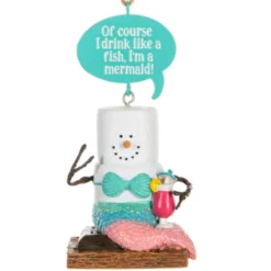 Smores Baby Blue Mermaid Ornament|