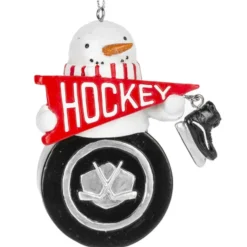 Snowman Hockey Ornament| Clearance