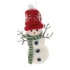 Snowman Wearing Red Hat Ornament|