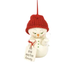 Snowpinions One Drink Away From Honesty Snowman Ornament|Department 56