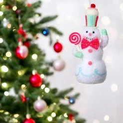 Soo Sweet Treats Snowman Holding Lollipop Ornament| New