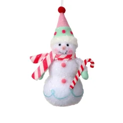 Soo Sweet Treats Snowman Holding Candy Cane Ornament| New