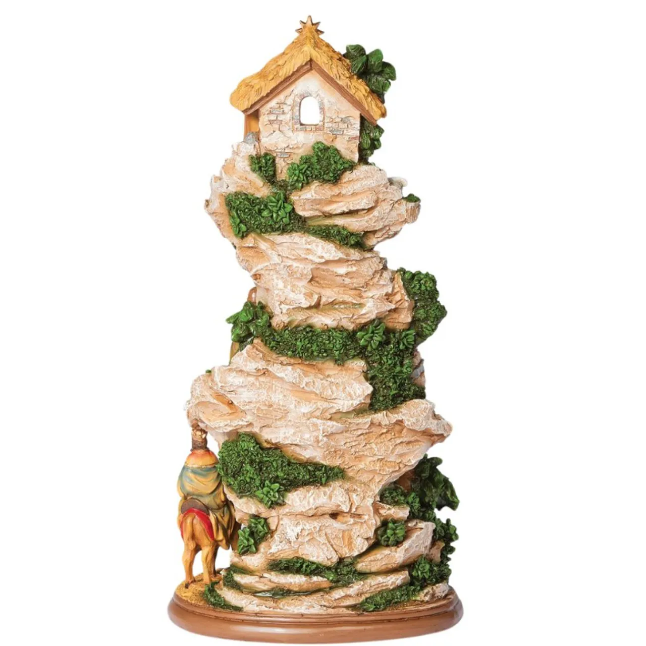 Stable with Stairs Nativity Scene| New