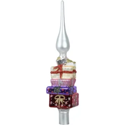 Stacked Gifts Finial Blown Glass Tree Topper| Best