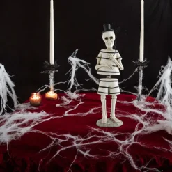 Standing Skeleton Man With Glittered Spider Bobble Head| Hot
