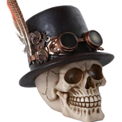 Steampunk Skull With Top Hat Figurine| Sale