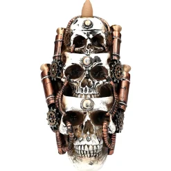 Steampunk Skulls Backflow Incense Burner| Online