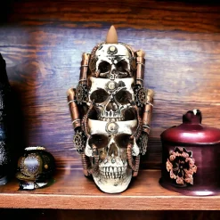 Steampunk Skulls Backflow Incense Burner| Online