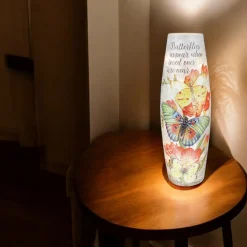 – Large Butterflies Appear With Orange Flowers Illuminated Lighted V|Stony Creek Discount