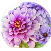 - Round Shaped Decorative Light - Handpainted With Purple Flowers|Stony Creek Clearance