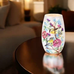 – Small Blooming Nature with 2 Birds Illuminated Lighted Vase|Stony Creek Best
