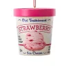 Strawberry Ice Cream Pint Ornament|Kurt Adler Online