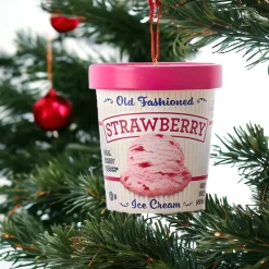 Strawberry Ice Cream Pint Ornament|Kurt Adler Online