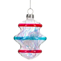 Striped Drop Ornament - 3 Colorful Stripes| Discount
